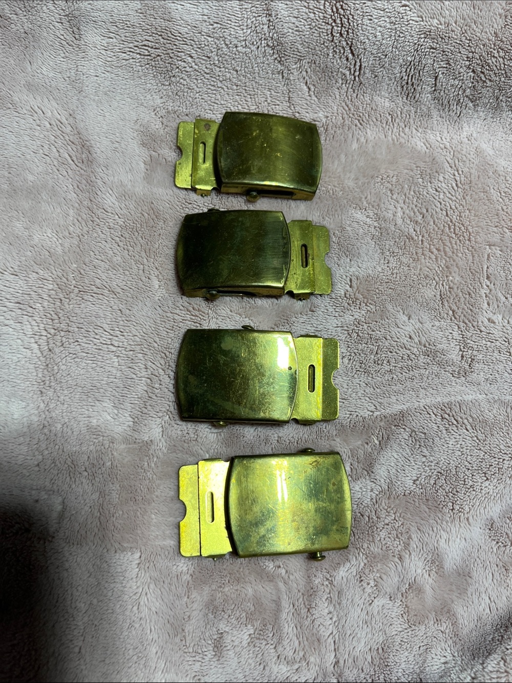 USA Men's Military Style Brass Belt Buckles - Vintage FIRM PRICE.